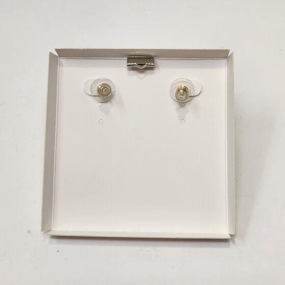 Eye Candy Los Angeles Black Gold Tone Dangle Drop Post Earrings Lightweight New - Picture 2 of 4